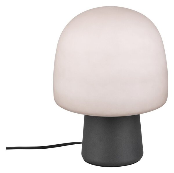 Czarno-biała lampa stołowa ze szklanym kloszem (wysokość 27 cm) Steen – Trio