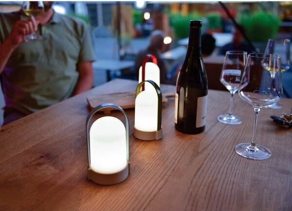 Biała lampa stołowa LED ze ściemniaczem (wysokość 15 cm) Uri – Remember