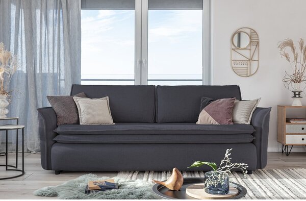 Antracytowa rozkładana sofa Miuform Charming Charlie