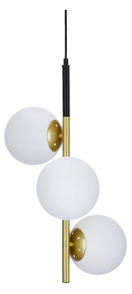 Lampa wisząca w kolorze złota ze szklanym kloszem 32.5x32.5 cm Duo – Candellux Lighting