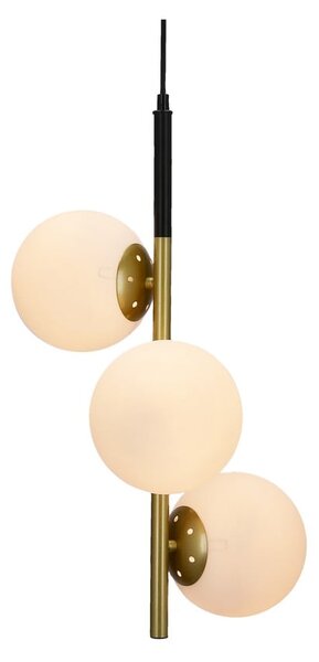 Lampa wisząca w kolorze złota ze szklanym kloszem 32.5x32.5 cm Duo – Candellux Lighting