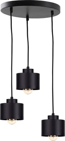 Keter Lighting Żyrandol na lince SIMPLY BLACK 3xE27/60W/230V śr. 32 cm KE0072