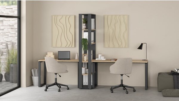 Biurko z blatem w dekorze dębu 60x150 cm Sign – Tvilum