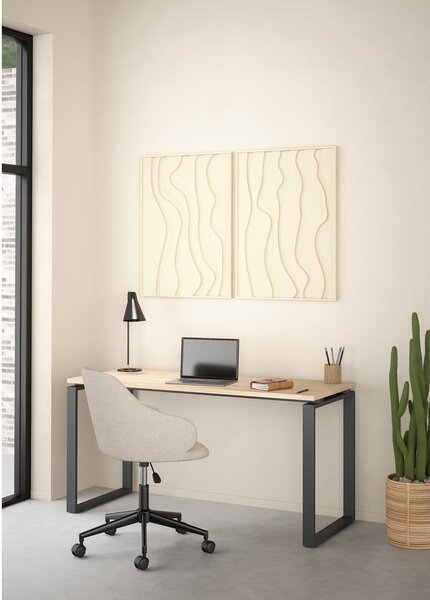 Biurko z blatem w dekorze dębu 60x150 cm Sign – Tvilum