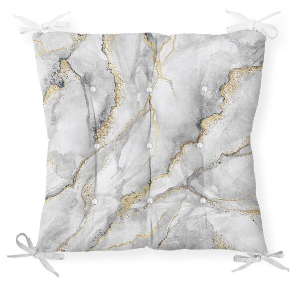 Poduszka na krzesło Minimalist Cushion Covers Marble Gray Gold, 40x40 cm