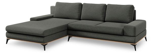 Ciemnoszary rozkładany narożnik Windsor & Co Sofas Planet, lewostronny