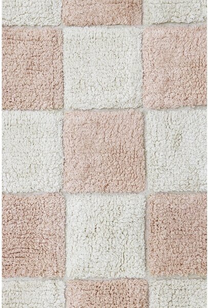 Jasnoróżowo-kremowy bawełniany dywan tkany ręcznie odpowiedni do prania 120x160 cm Kitchen Tiles Rose – Lorena Canals