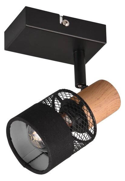 Czarno-naturalny kinkiet ø 7 cm Nandini – Trio