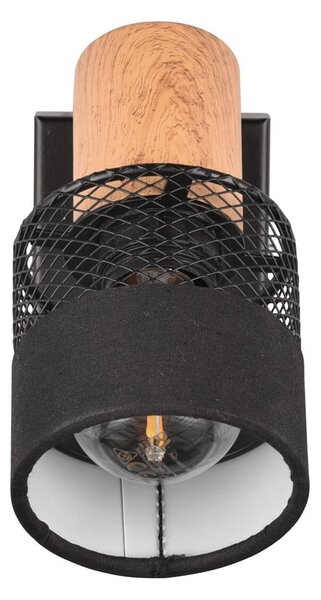 Czarno-naturalny kinkiet ø 7 cm Nandini – Trio