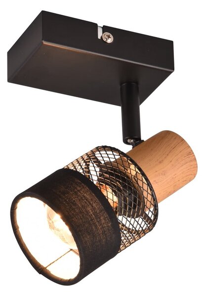 Czarno-naturalny kinkiet ø 7 cm Nandini – Trio