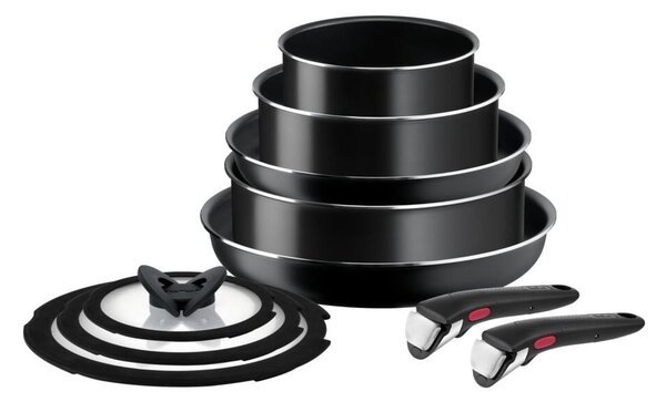 Zestaw garnków aluminiowych 10 szt. INGENIO EASY COOK & CLEAN BLAC L1549042 – Tefal