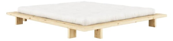 Łóżko dwuosobowe z litego drewna sosnowego ze stelażem 140x200 cm Japan – Karup Design