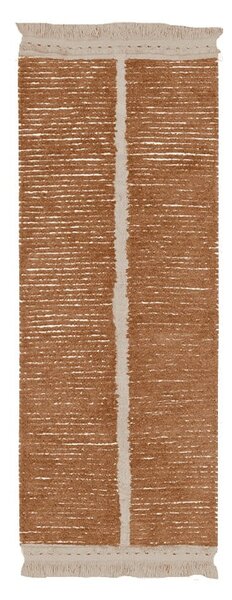 Ceglasto-beżowy bawełniany chodnik 80x230 cm Duetto Toffee – Lorena Canals