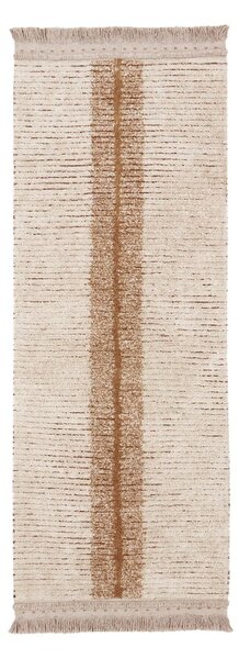Ceglasto-beżowy bawełniany chodnik 80x230 cm Duetto Toffee – Lorena Canals
