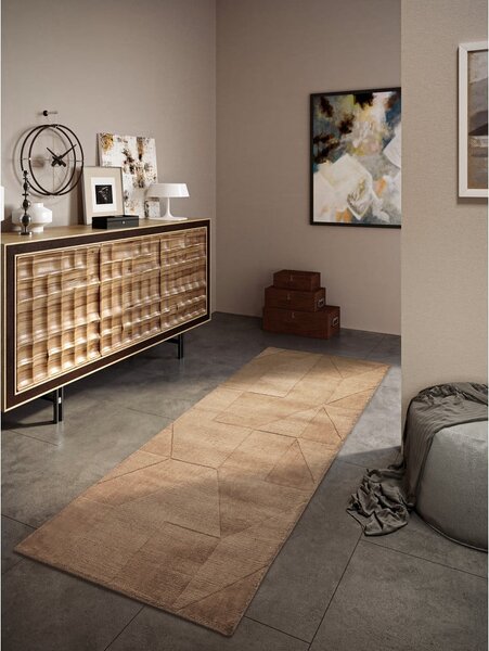 Beżowy wełniany chodnik tkany ręcznie 80x250 cm Ursule – Villeroy&Boch