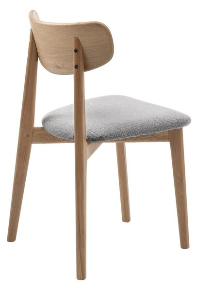 Jasnoszaro-naturalne krzesło Elim – Unique Furniture