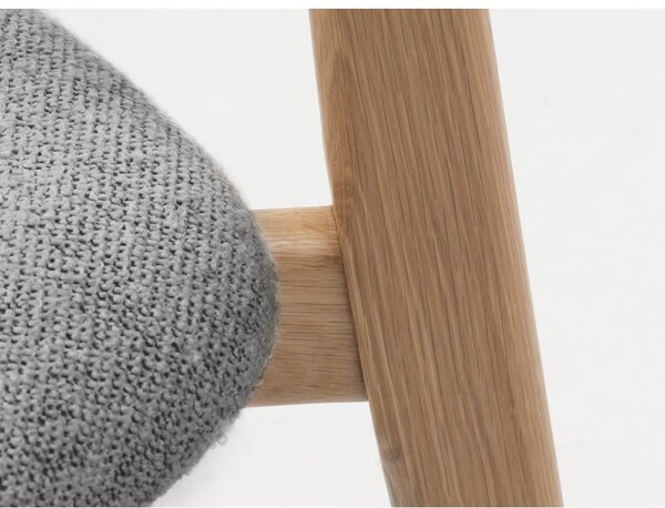 Jasnoszaro-naturalne krzesło Elim – Unique Furniture