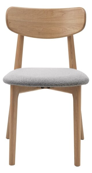 Jasnoszaro-naturalne krzesło Elim – Unique Furniture