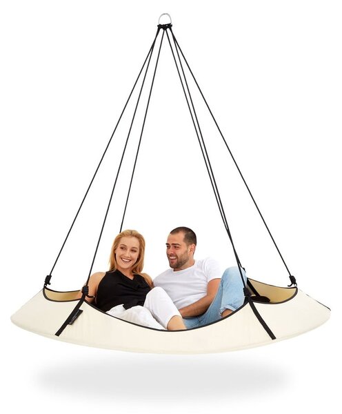 Kremowa huśtawka ogrodowa – Hangout Pod