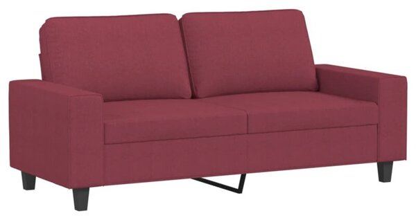 Sofa 2-osobowa, winna czerwieÅ, 140 cm, tapicerowana tkaninÄ