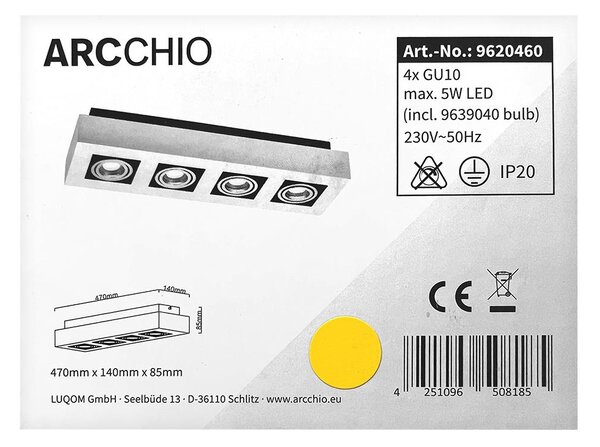 Arcchio Arcchio - LED Oświetlenie punktowe VINCE 4xGU10/10W/230V LW0168