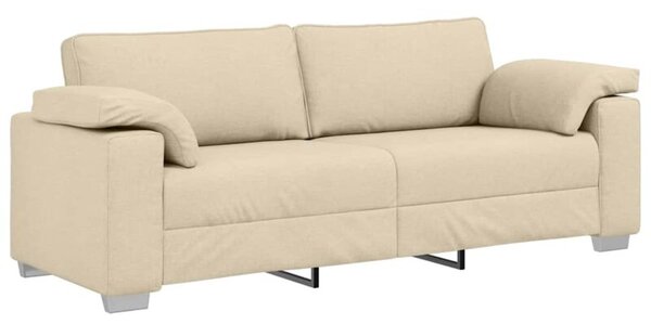 Sofa kremowy 219 x 77 x 82 cm tkanina