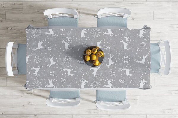 Świąteczny obrus z domieszką bawełny Minimalist Cushion Covers Winter Wonderland, 140x180 cm