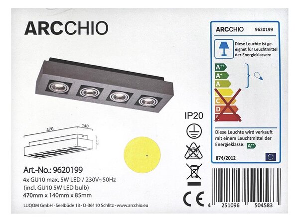 Arcchio Arcchio - LED Oświetlenie punktowe VINCE 4xGU10/5W/230V LW0209