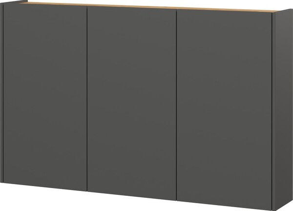 Antracytowa szafka w dekorze dębu wisząca 138x87x25 cm Libbiano – Germania
