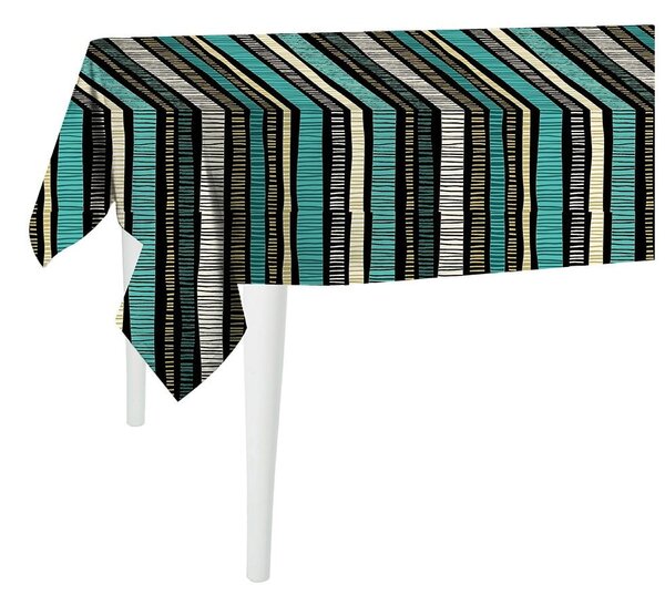 Czarny obrus Mike & Co. NEW YORK Jungle Stripes, 300x140 cm