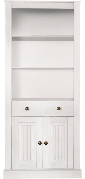 Biały regał z litego drewna sosnowego 181x31 cm Mille – Støraa