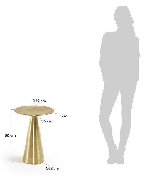 Aluminiowy okrągły stolik ø 39 cm Rhet – Kave Home