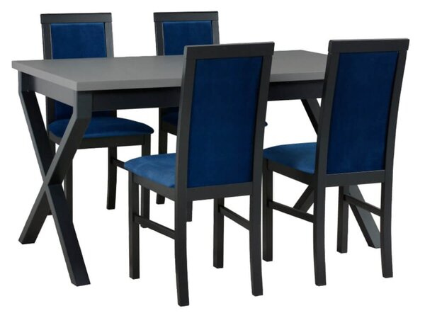 Zestaw stół i 4 krzesła drewniane IKON 1 + NILO 6