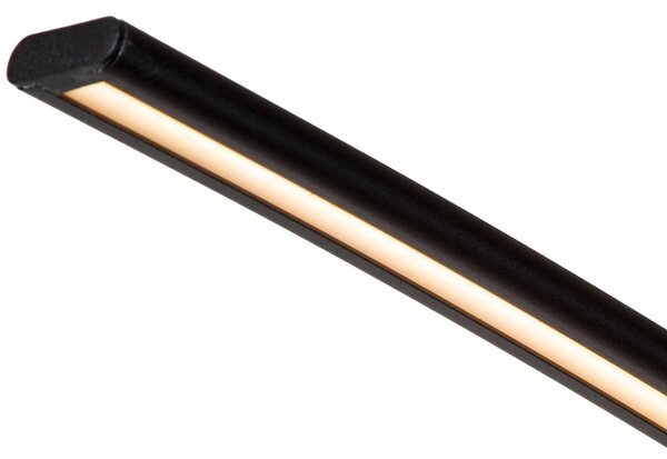 Lucide Lampa łukowa LED Curve, możliwość ściemniania, czarny, salon / jadalnia, metal, nowoczesny
