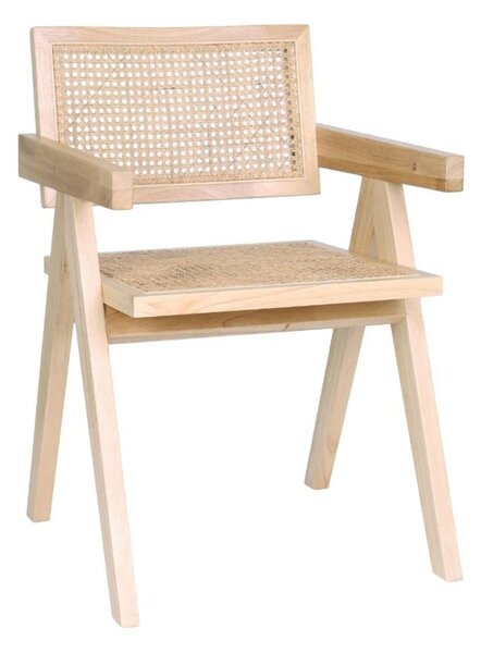 Krzesło drewniane Stella light z plecionką wiedeńską, rattan
