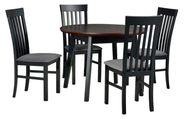 Zestaw stół i 4 krzesła drewniane OSLO 4 + MILANO 2
