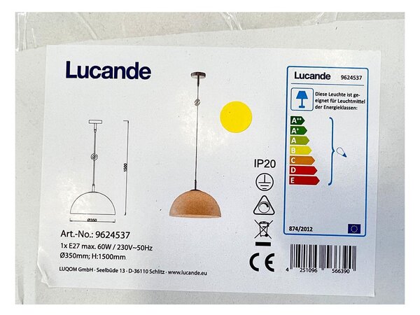 Lucande Lucande - Żyrandol na lince LOURENCO 1xE27/60W/230V LW0486