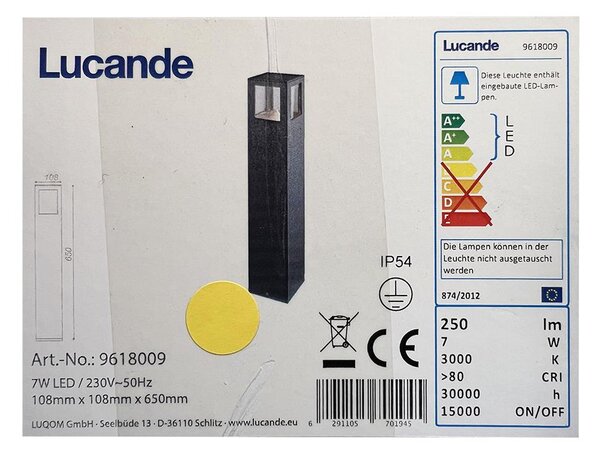 Lucande Lucande - LED Lampa zewnętrzna NICOLA LED/7W/230V IP54 LW0713