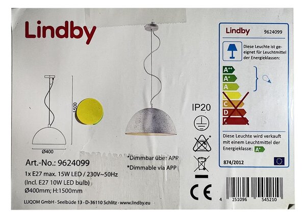 Lindby Lindby - LED RGB Ściemnialny żyrandol na lince CAROLLE LED/10W/230V LW0896