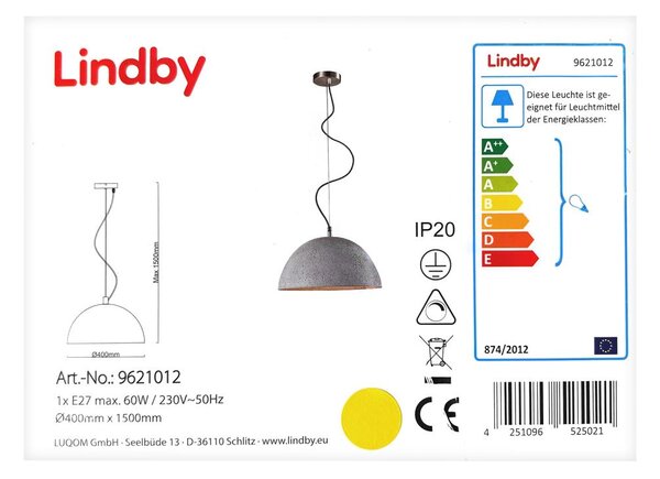 Lindby Lindby - LED RGBW Ściemnialny żyrandol na lince CAROLLE 1xE27/10W/230V Wi-Fi Tuya LW0894