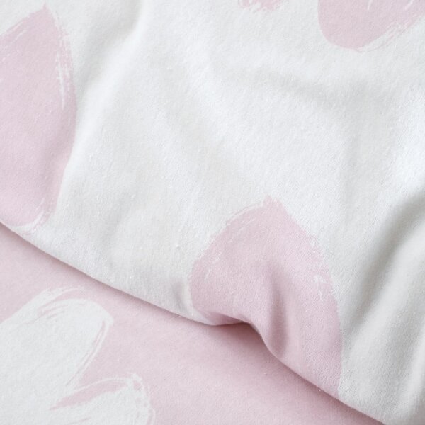 Różowa flanelowa pościel dziecięca dwuosobowa 200x200 cm Hearts – Catherine Lansfield