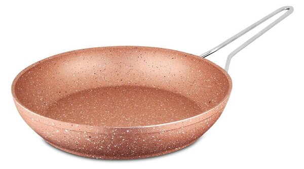 Różowa aluminiowa patelnia Güral Porselen Classic, ø 26 cm