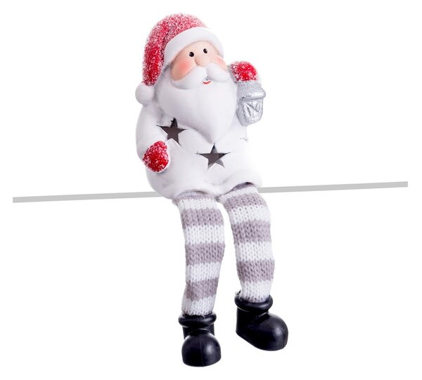 Czerwono-biała dekoracja świetlna ze świątecznym motywem Santa Claus – Casa Selección