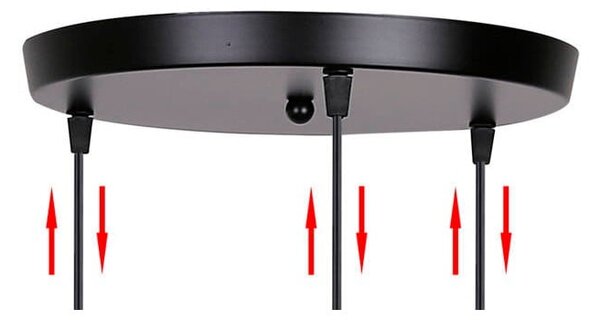Czarna lampa wisząca ze szklanym kloszem Felis – Candellux Lighting