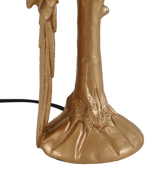 Lampa stołowa Marula Lindby, mosiężny / złoty, salon / jadalnia, tkanina / materiał / jedwab, nowoczesny