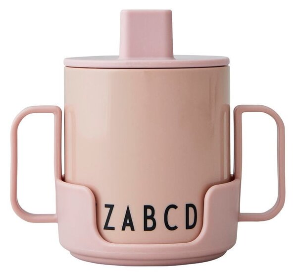 Różowy kubek dla dzieci Design Letters Eat & Learn