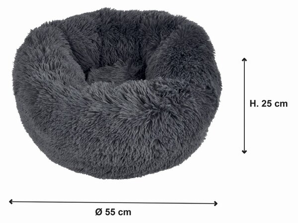 Ciemnoszare legowisko dla psów ø 55 cm – Love Story