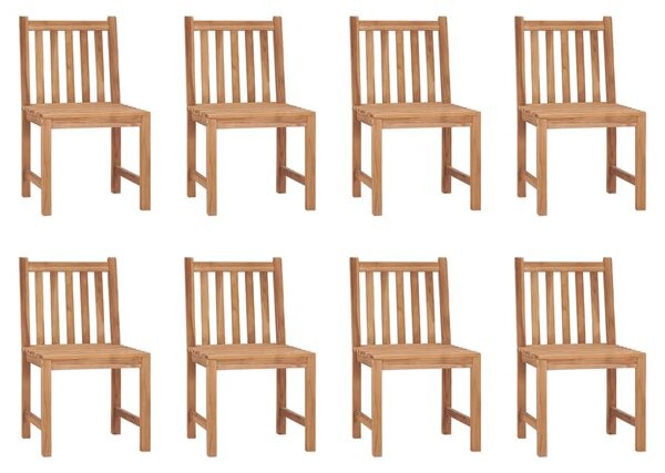 Krzesła ogrodowe, 8 szt., lite drewno tekowe