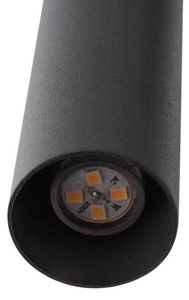 Lampa wisząca szklana Lumavia Lucande, możliwość ściemniania, czarny, salon / jadalnia, szkło, nowoczesny