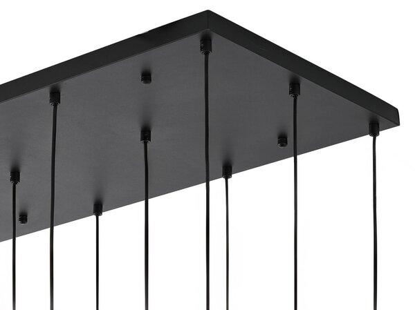 Lampa wisząca szklana Lumavia Lucande, możliwość ściemniania, czarny, salon / jadalnia, szkło, nowoczesny